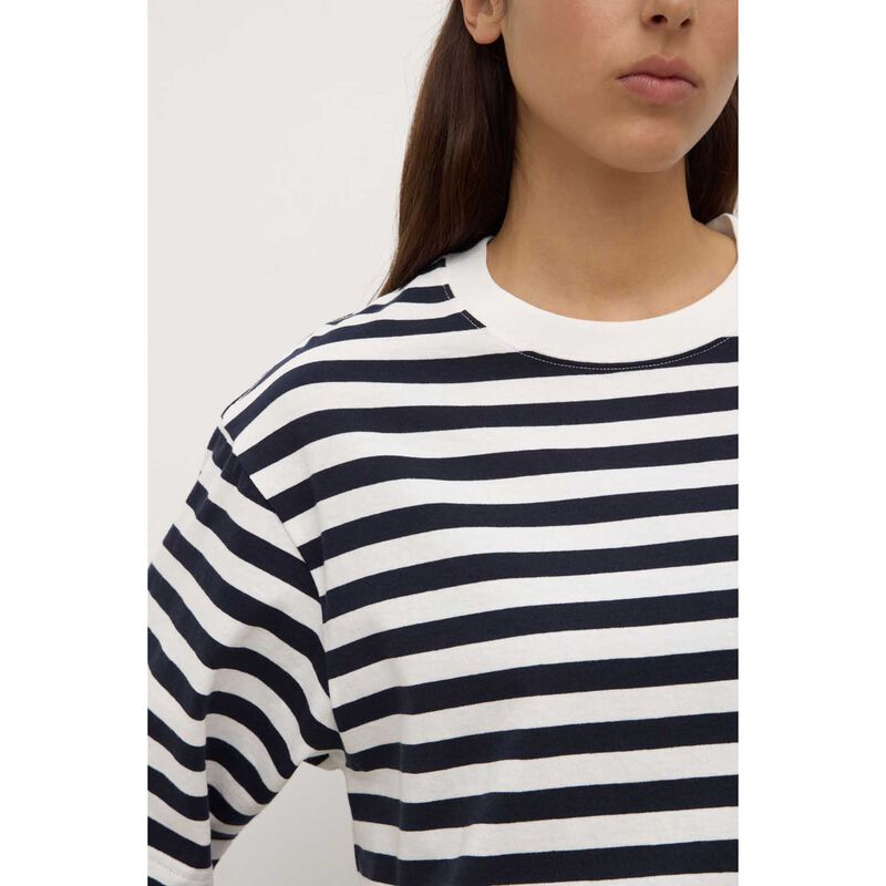 Assembly Label Monte Stripe Cotton Short Sleeve Tee True Navy White Stripe image number 2